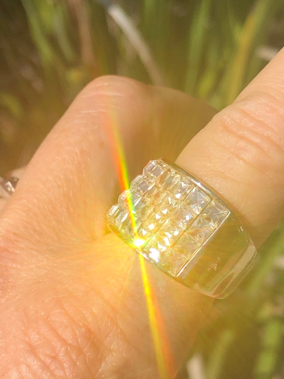 Stunning multi CZ statement ring made your bling … - image 2