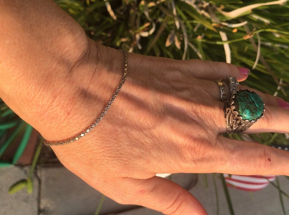 Native American Rare Long Tubule Turquoise Sterling Silver Bracelet Native American Rare Long Tubule Turquoise Sterling Silver Bracelet