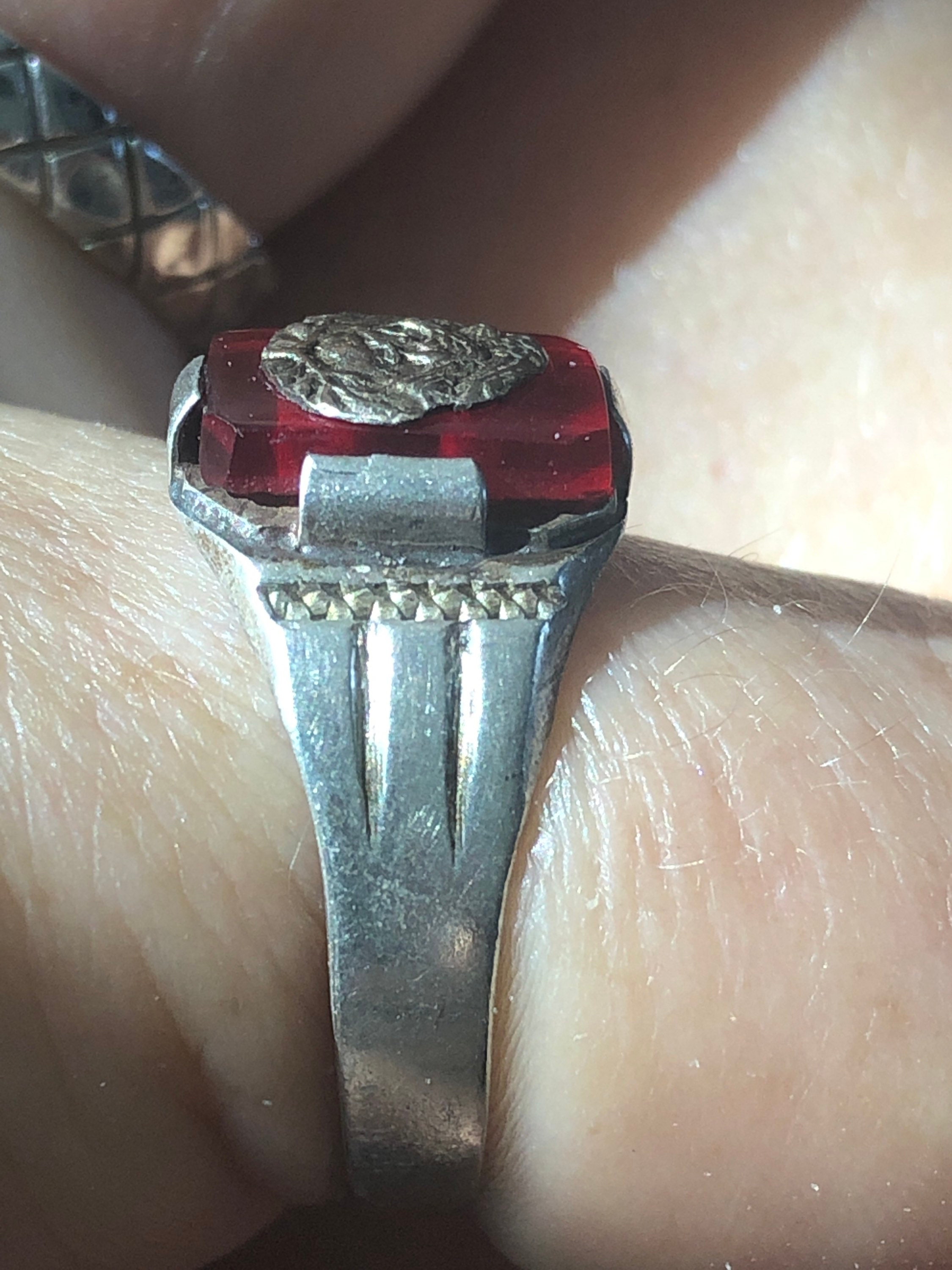 Bague Ancienne En Argent Sterling 925 - Taille 49 - Style MEXICO - Occasion