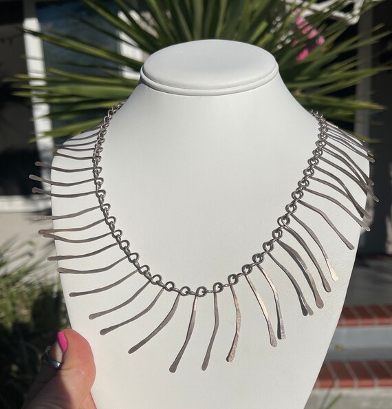 Antique/ Vintage Solid Sterling Silver Brutalist … - image 5