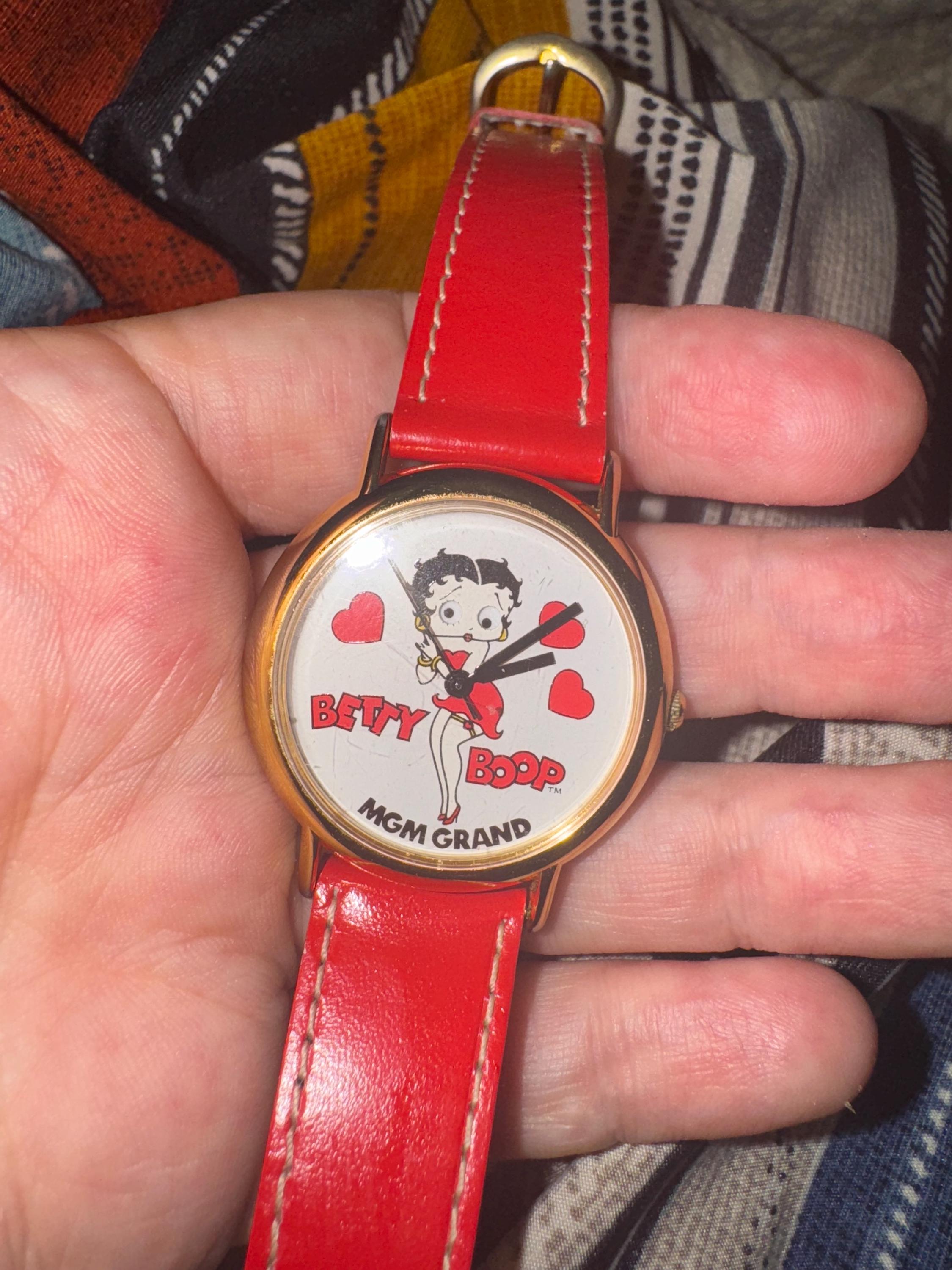 Vintage 1993 Betty Boop Pedre Wristwatch – Moving Eyes, MGM Grand
