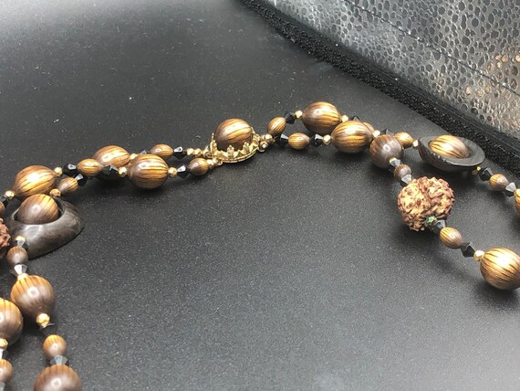 Antique Vintage multi strand custom necklace made… - image 9