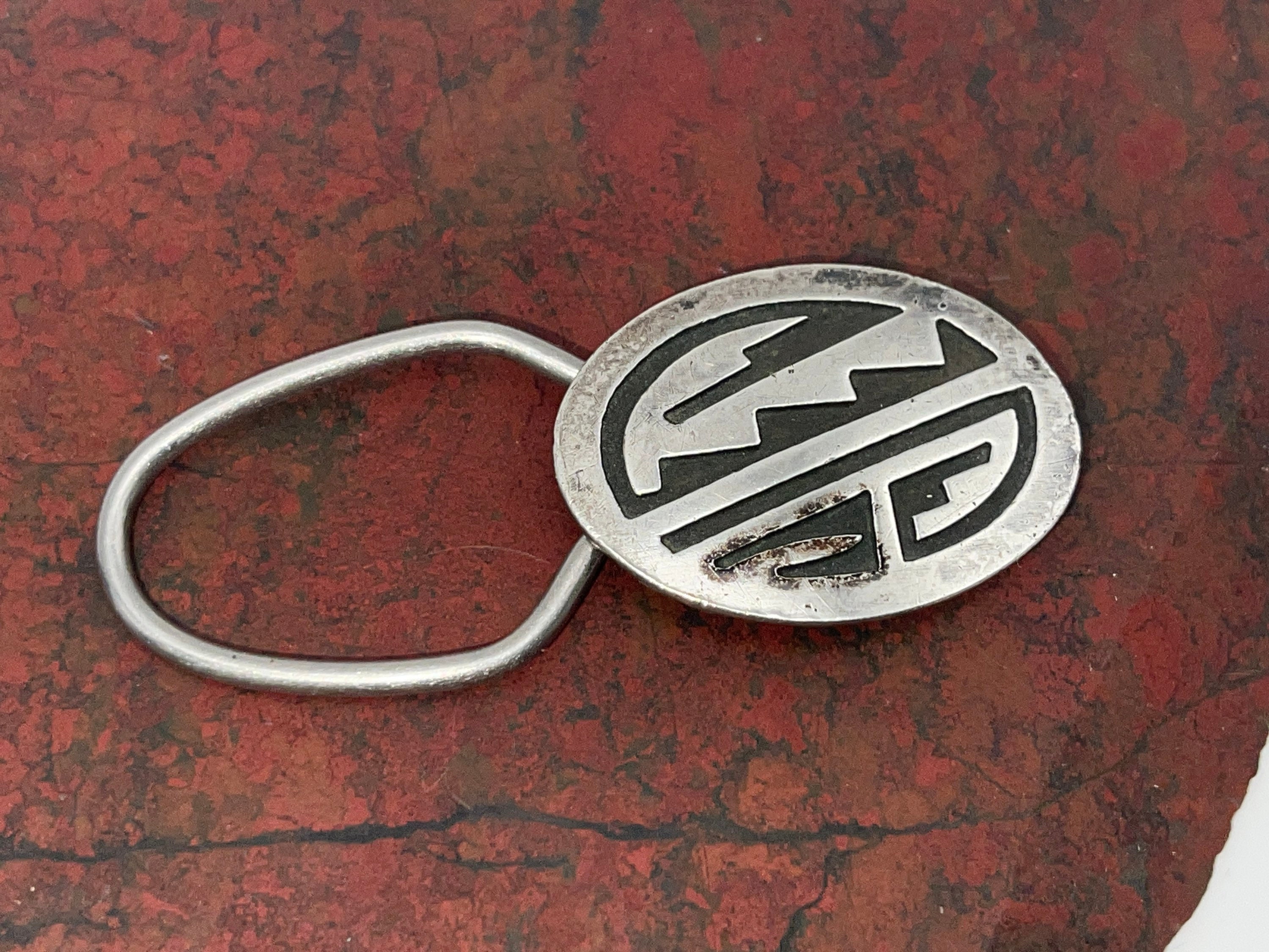 Vintage Hopi Crafts HC Sterling Silver Key Holder Clips Bennett C-31 Pair Native Vintage - Antique Native American Indian Key Chain Holder  main image 2
