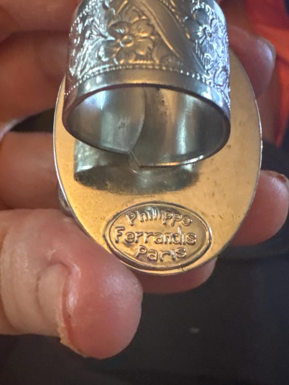 Philippe Ferrandis Paris Crystal Cocktail Ring: F… - image 2