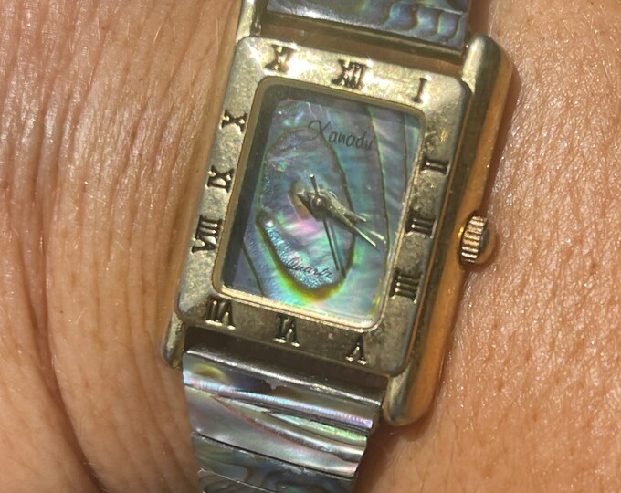 Xanadu Wristwatch Stretch Band Abalone Shell Watch Face and Etsy Xanadu Wristwatch Stretch Band Abalone Shell Watch Face and Etsy