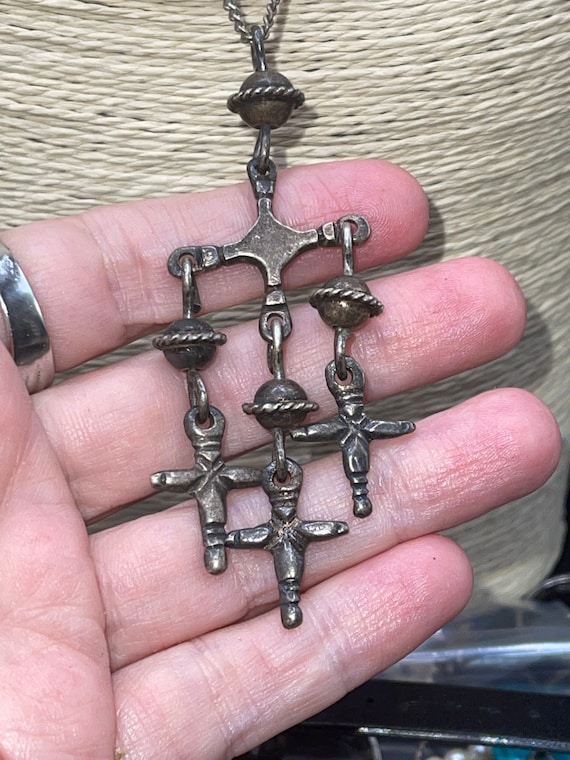 Antique Vintage big crucifix cross Taxco Mexico Ya