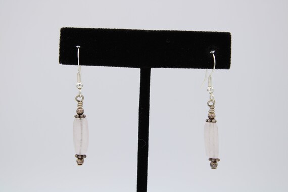 Vintage Rock Quartz Crystal Earrings Sterling Sil… - image 9