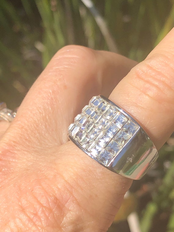 Stunning multi CZ statement ring made your bling … - image 7