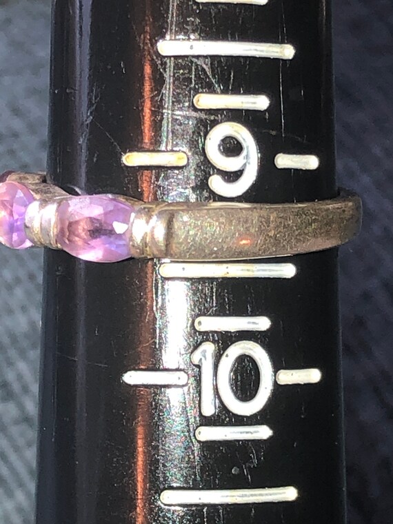 Amethyst sterling silver stackable ring 925 size … - image 8