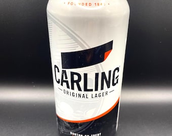 Upcycled Carling Can Candle: Handcut Soy Wax, Vanilla Scent