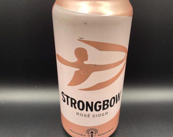 Upcycled Strongbow* Rose Cider Can Candle: Rose Scented Soy Wax