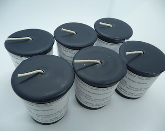 Vela votiva con aroma a coco negro, paquete de 6