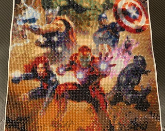 Finished avengers diamond painting