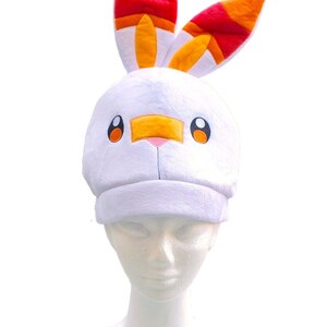 Scorbunny Plush Hat | Pokemon Hat | Pokemon Sword and Shield Hat | Fleece Hat | Warm Hat | Winter Hat image 3