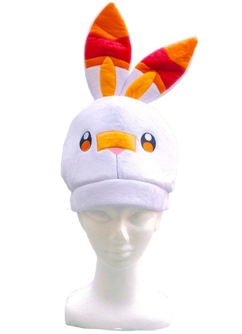 Scorbunny Plush Hat | Pokemon Hat | Pokemon Sword and Shield Hat | Fleece Hat | Warm Hat | Winter Hat image 3