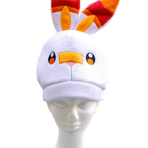 Scorbunny Plush Hat | Pokemon Hat | Pokemon Sword and Shield Hat | Fleece Hat | Warm Hat | Winter Hat image 4