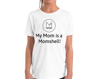 Camiseta de manga corta Kiddo- blanco básico con logotipo negro