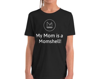 Camiseta de manga corta Kiddo- colores oscuros con logotipo blanco