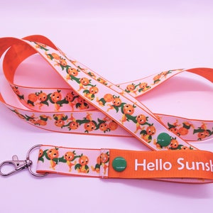 Ear Holders - Orange Bird Pin Lanyard - Hello Sunshine Ear Holder