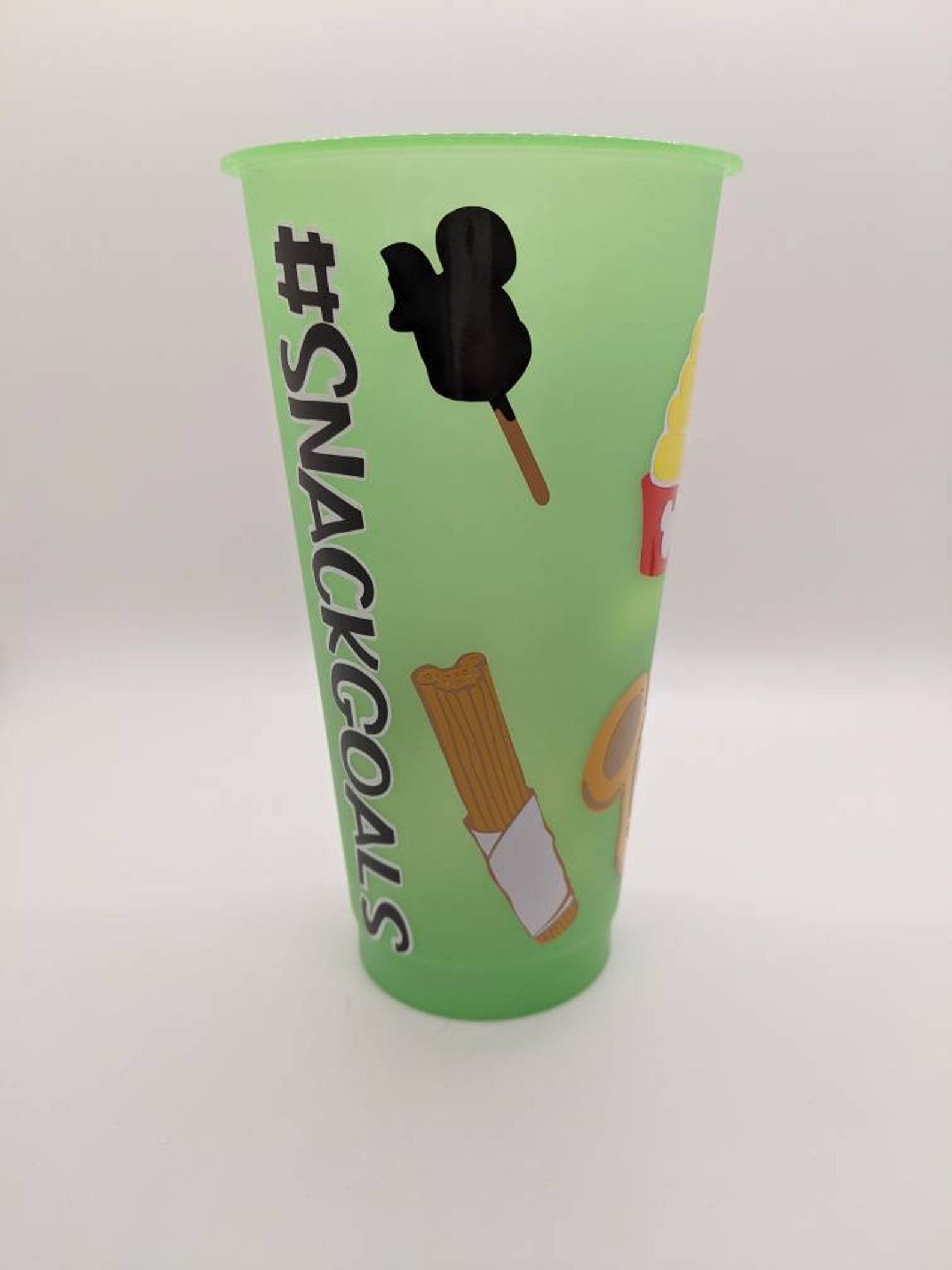 Tumbler Disney Snacks Cup Disney Inspired Cup Color Etsy