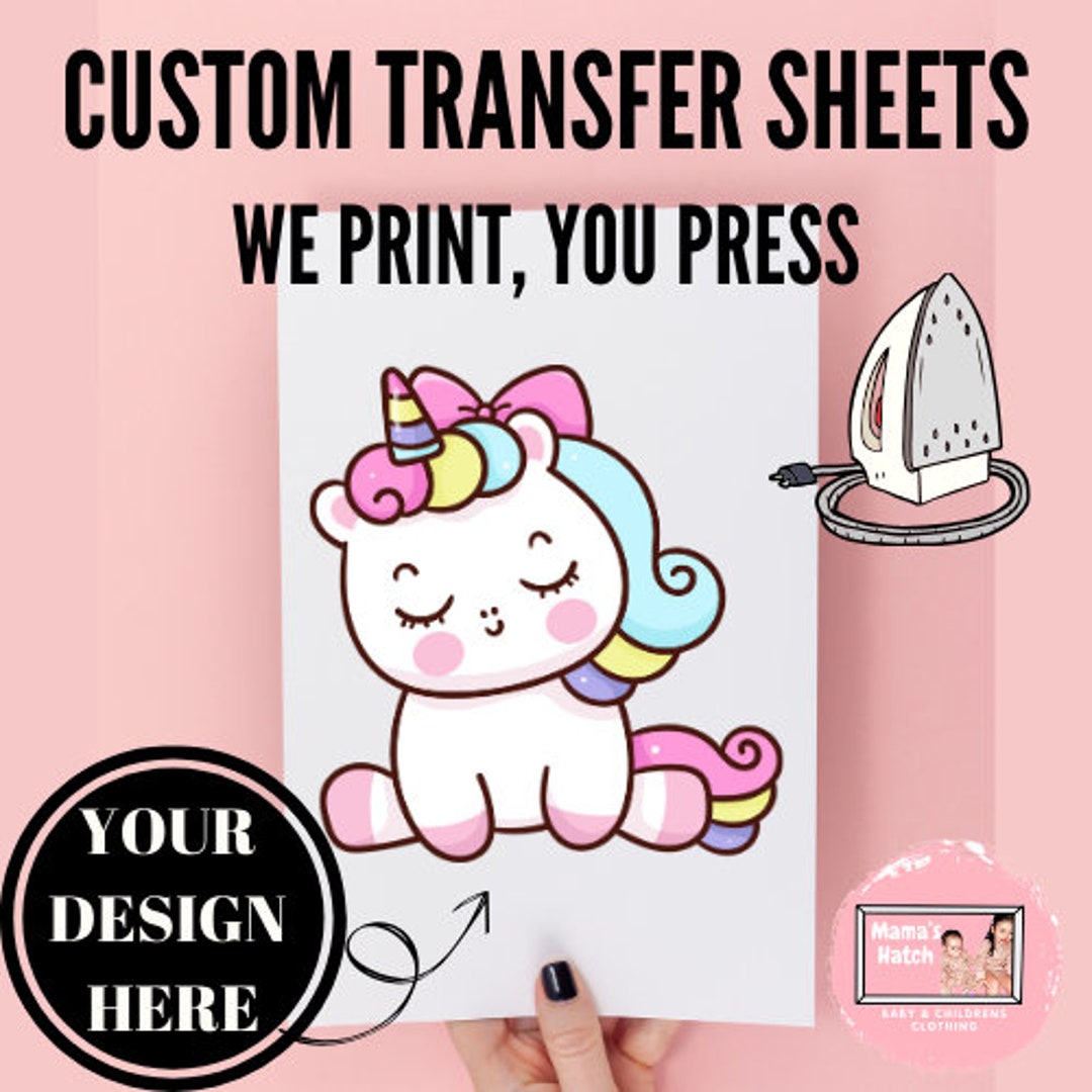 Custom T-shirt Transfer Iron on Sheets DIY Clothing - Etsy