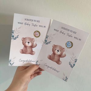 Gender Reveal Scratch Cards, Scratch to Reveal Gender, Baby Gender Reveal, Family And Friends Gender Announcment Cards