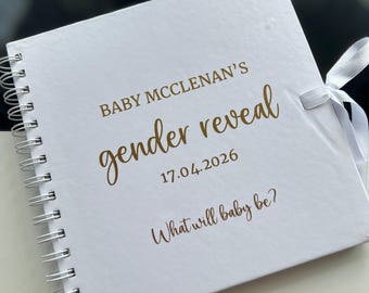 Gender Reveal Party Guest Messages Book, Gender Prediction Book, Guest Book, Gender Reveal Party Favours, Party Favor, Gender Reveal