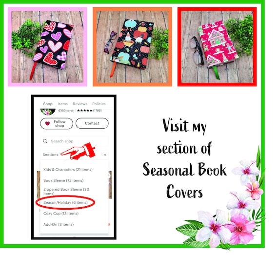 MAOFAED Delphi Farms Strawberry Book Sleeve - Zipper Book Protector Cover