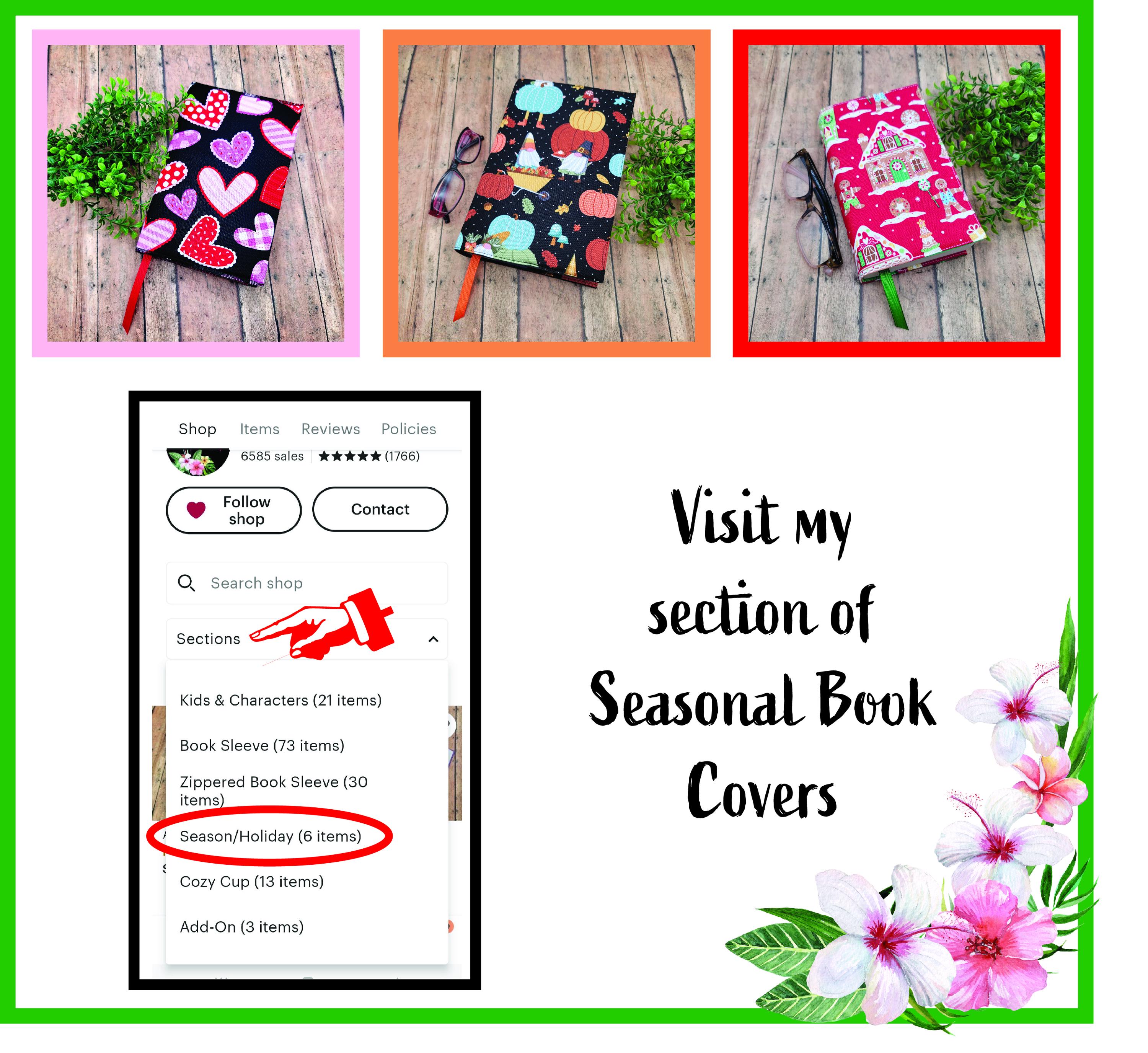 Adjustable Book Cover, Book Sleeve, Book Pouch, Padded Book Cover, Bible Cover, Bookish, Fabric Book Cover -Readerville Collection-
