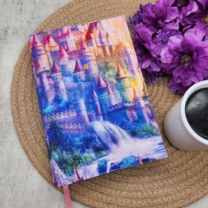 Copertina per libri regolabile, custodia per libri, custodia per libri, accessori per libri, copertina in tessuto per libri, copertina per Bibbia, segnalibro -This Castle-