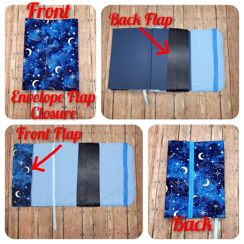 Wraparound Book Cover Book Sleeve Book Pouch Padded Book Etsy