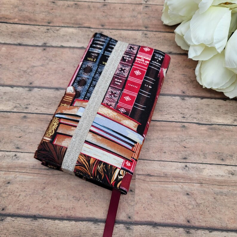 Wraparound Book Cover Adjustable Book Cover Book Sleeve Etsy