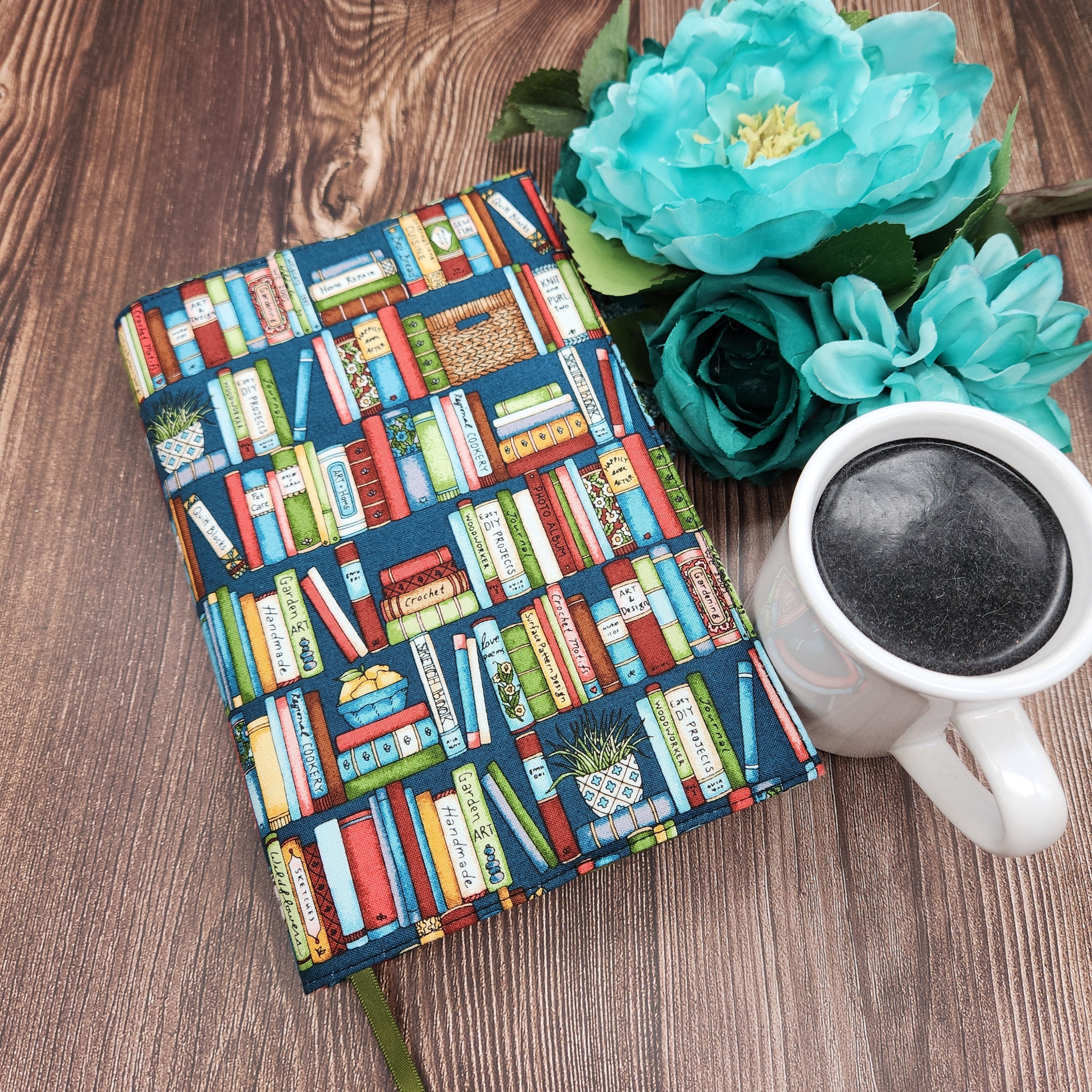 Adjustable Book Cover, Book Sleeve, Book Pouch, Padded Book Cover, Bible Cover, Bookish, Fabric Book Cover -Readerville Collection-