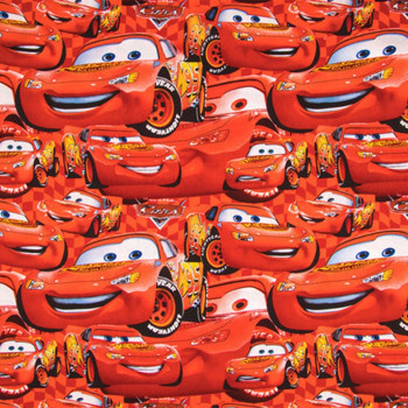 Lightning McQueen Fabric fabric by the yard Fat Quarter Quilting Fabric Disney Fabrics Cars
