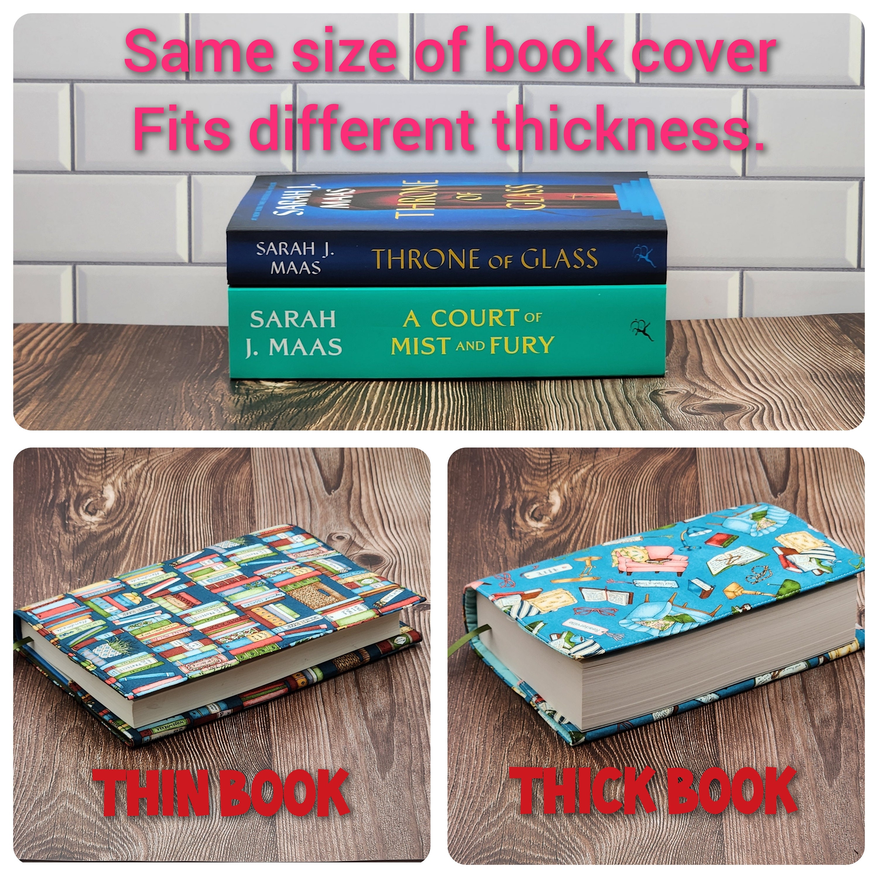 Adjustable Book Cover, Book Sleeve, Book Pouch, Padded Book Cover