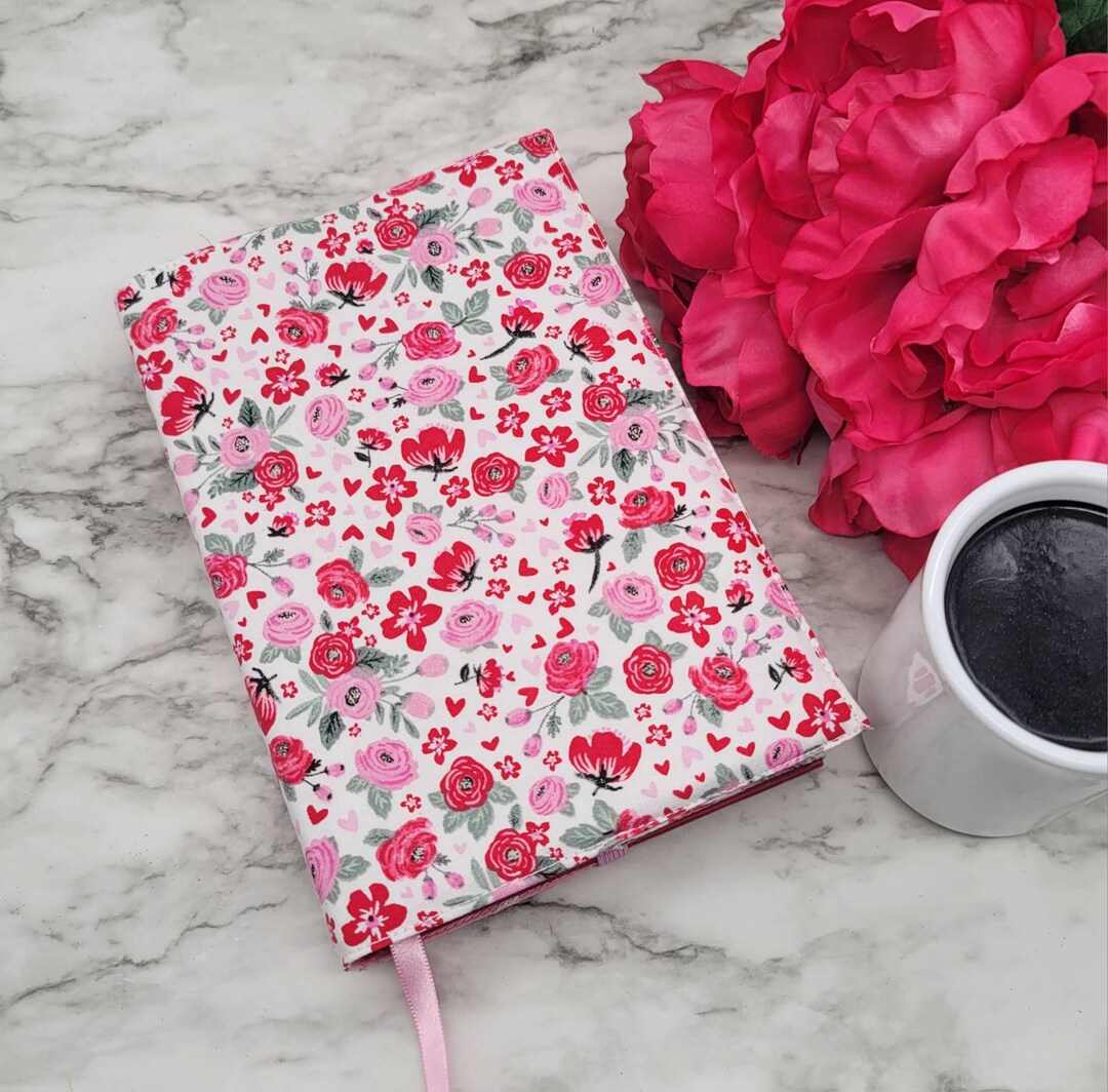 Adjustable Book Cover, Book Sleeve, Bookmark, Bookish, Fabric Book Cover, Bible Cover, Planner