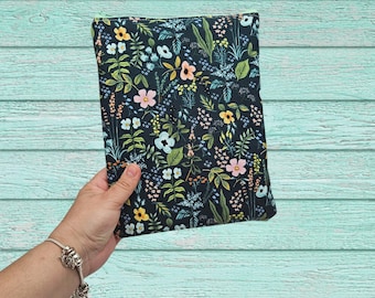Boekhoes, boekomslag, boekenetui, boekhoes met ritssluiting, boekenliefhebber, Kindle-hoes, leesgrage - Amalfi-marineblauw-