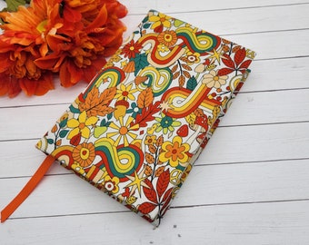 STRETCHABLE Book Covers, Book Protector, Book Sleeve, Fabric Book Cover, Bible Cover, Journal Cover, Planner Cover -Hippie Boho-