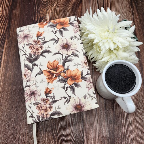 Adjustable Book Cover, Book Sleeve, Book Pouch, Padded Book Cover, Bible Cover, Bookish, Fabric Book Cover -Vintage Garden-