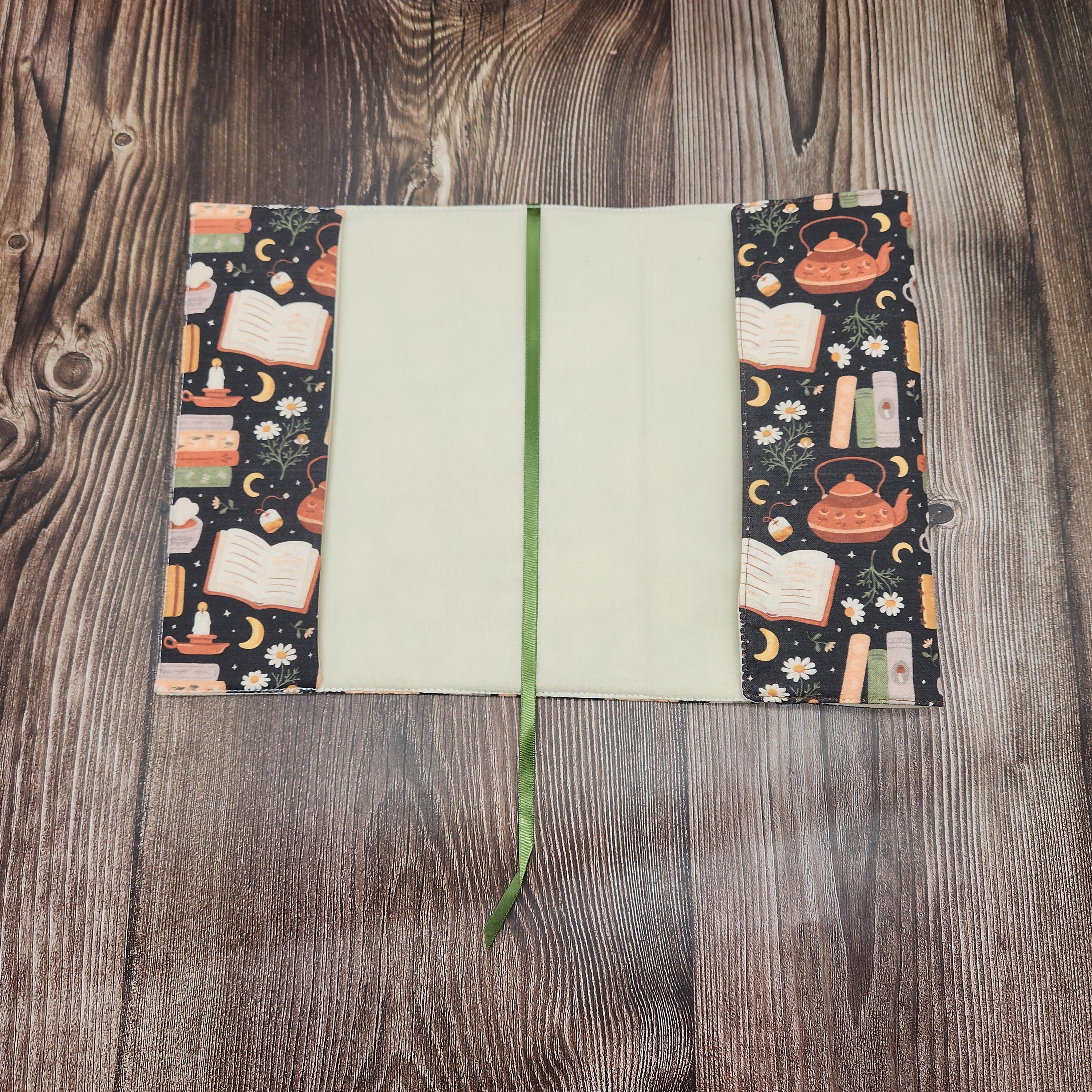 Adjustable Book Cover, Book Sleeve, Book Pouch, Padded Fabric Book ...