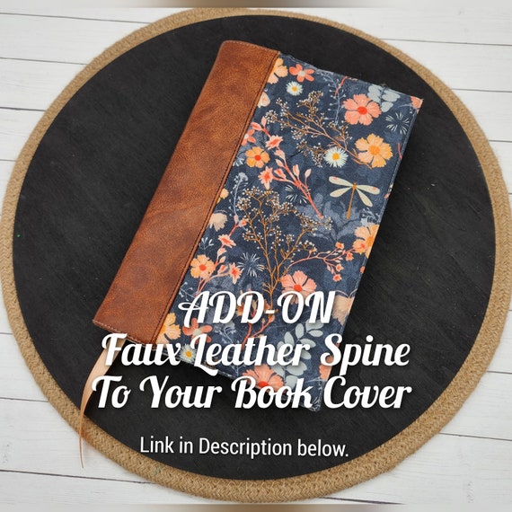 Add-on Faux Leather Spine to your Book Cover