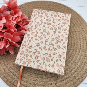 STRETCH Book Covers, Book Sock, Book Sleeve, Fabric Book Cover, Bible Cover, Journal Cover, Planner Cover, Bookish -Ditsy Fall Floral-