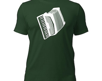 Accordion T-Shirt for Musicians | Minimalist Accordion Graphic Tee | Bella Canvas Music Gift for Folk and Polka Music Lovers
