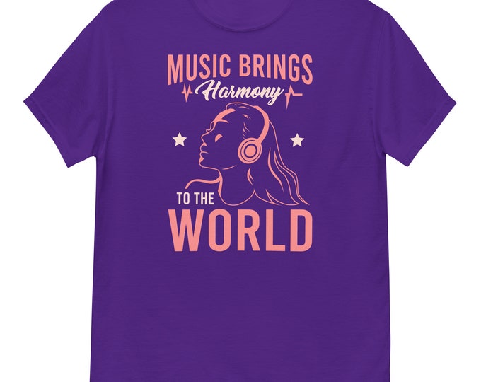 Music Lovers Harmony Shirt - Musician Gift - Choir Member Apparel - Music Teacher Tee