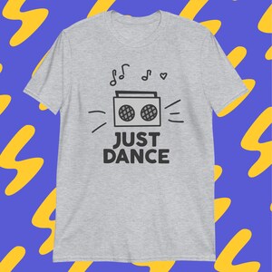 Just Dance Shirt - Boombox Graphic Tee for Dancers
