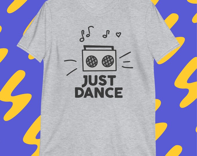 Just Dance Shirt - Boombox Graphic Tee for Dancers