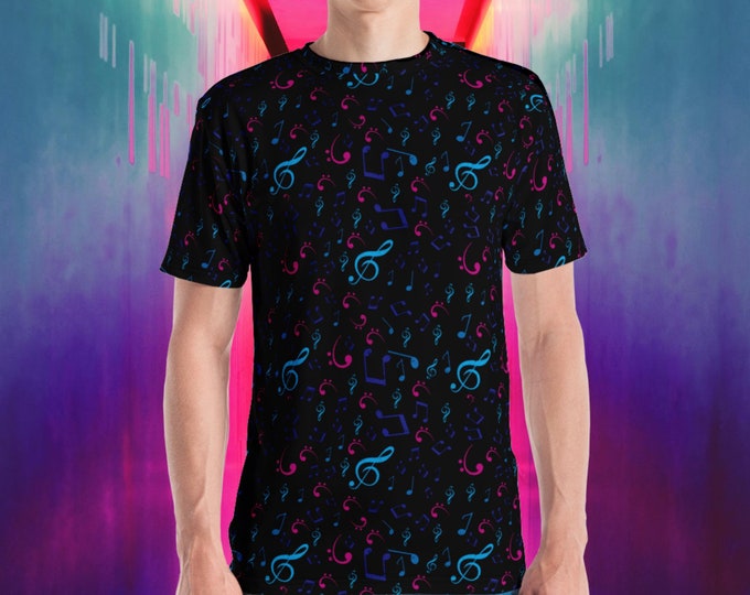Melodic Symphony Men's T-Shirt - Musical Notes Tee