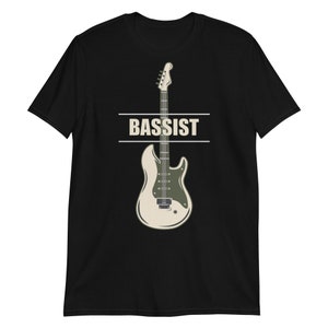 Bassist T-Shirt | Electric Bass Guitar Graphic Tee for Musicians | Gildan 64000 Softstyle Shirt | Gift for Bass Players & Bands
