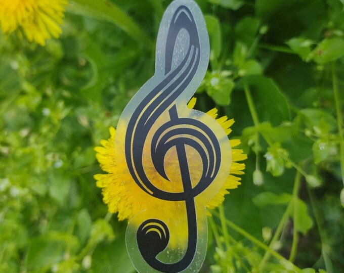 Treble Cleft Sticker - Music Sticker - Musician Gift - Music Lover Art