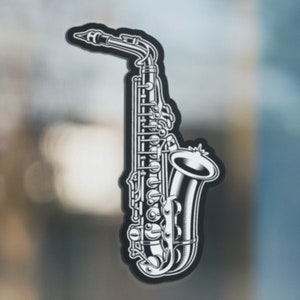 Saxophone Sticker - Saxophone Player Gift - Music Sticker - Musician Gift - Music Lover Art